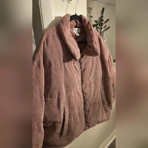 Arizona Jean Company Corduroy Puffer Jacket - Mauve Pink - Picture 5 of 5